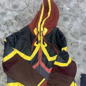 MAD Engine Yellow and Red Hooded Bomber Jacket